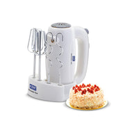KENT 150W, 5 Speed Control, Copper Motor, Multiple Beaters, Overheating Protection, Food Grade Plastic Body Hand Blender (White)