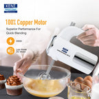 KENT Hand Blender 200 Watts | Multiple Beaters & Dough Hooks | In-Built Overheating Protection | 5 Speed Control | Turbo Function | 100% Copper Motor