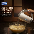 KENT Hand Blender 300 W | 5 Variable Speed Control | Multiple Beaters & Dough Hooks
