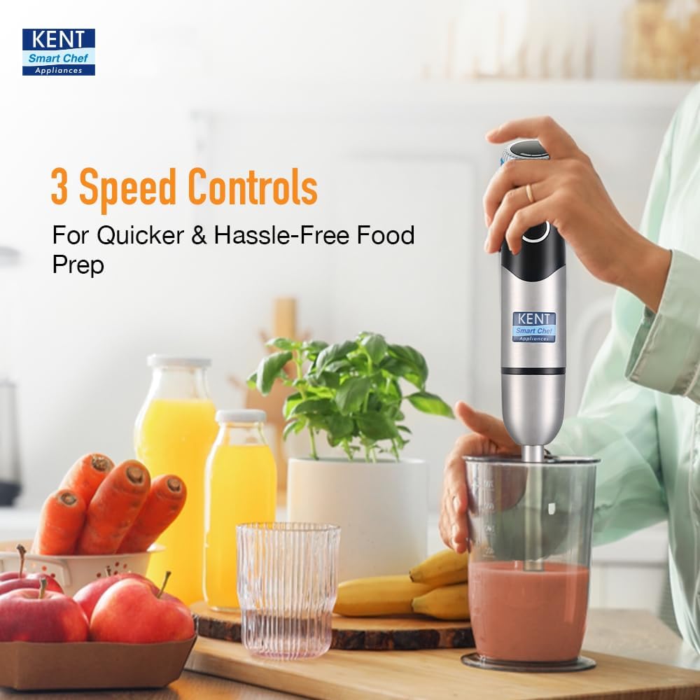 KENT Hand Blender Plus Chopper 450 W Multiple Attachments Chopper, Whisker & Jar