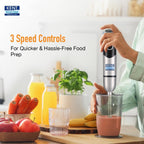 KENT Hand Blender Plus Chopper 450 W Multiple Attachments Chopper, Whisker & Jar