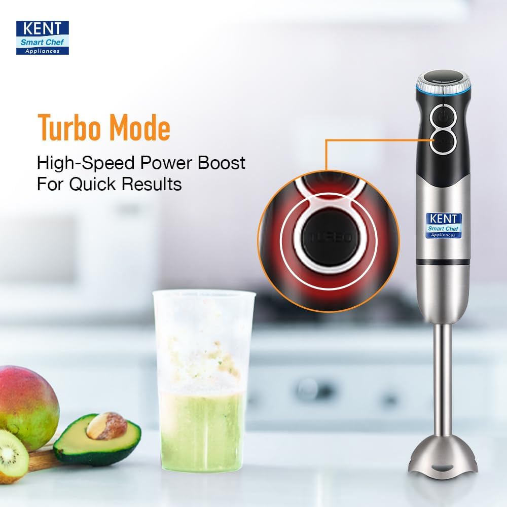 KENT Hand Blender Plus Chopper 450 W Multiple Attachments Chopper, Whisker & Jar