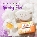 Lux Flaw-less Glow Bathing Soap infused with Vitamin C & E | For Superior Glow | 150g x 3