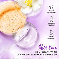 Lux Flaw-less Glow Bathing Soap infused with Vitamin C & E | For Superior Glow | 150g x 3
