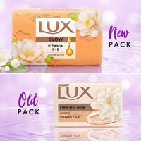 Lux Flaw-less Glow Bathing Soap infused with Vitamin C & E | For Superior Glow | 150g x 3