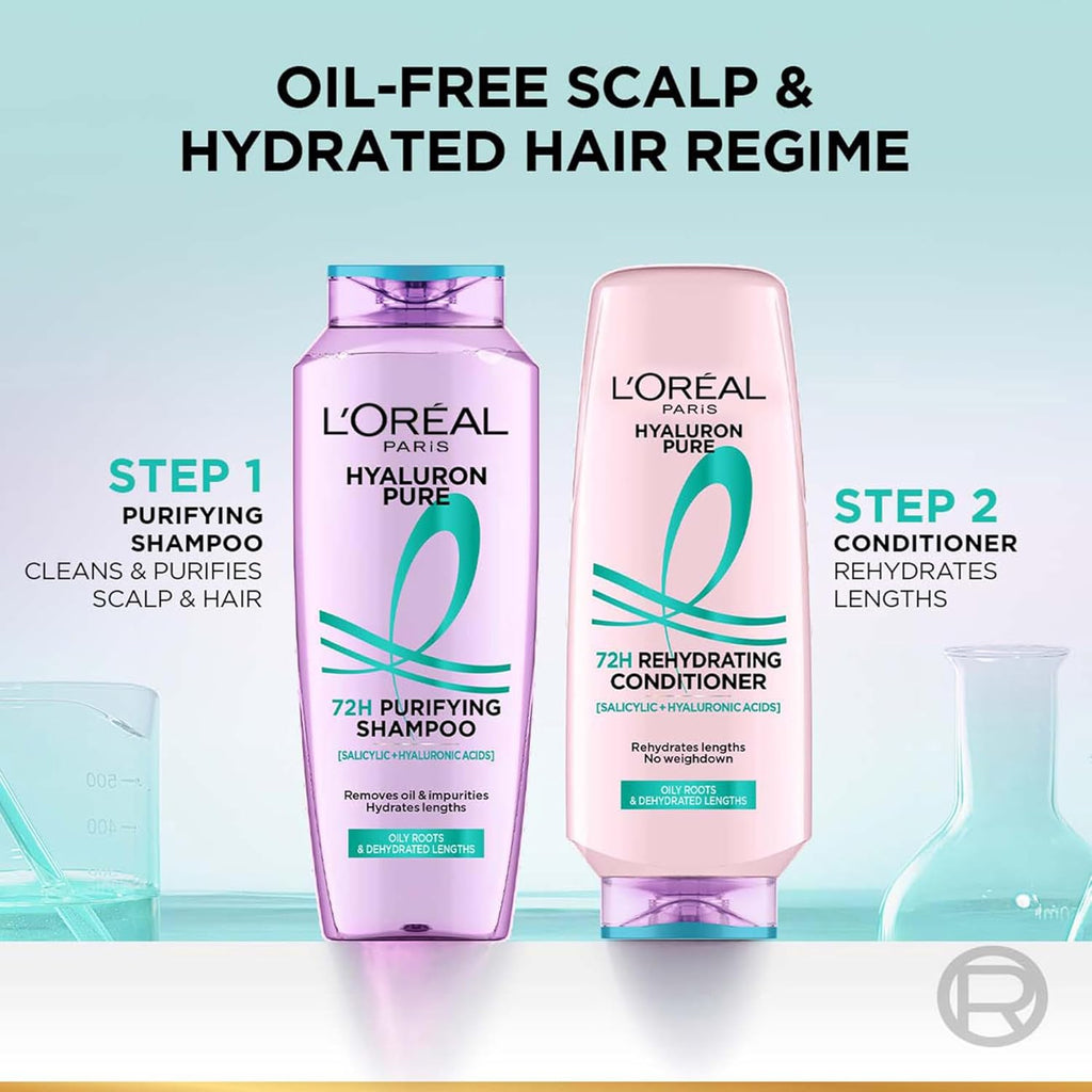 L'Oréal Paris Hyaluron Pure 72H Purifying Shampoo, 800ml