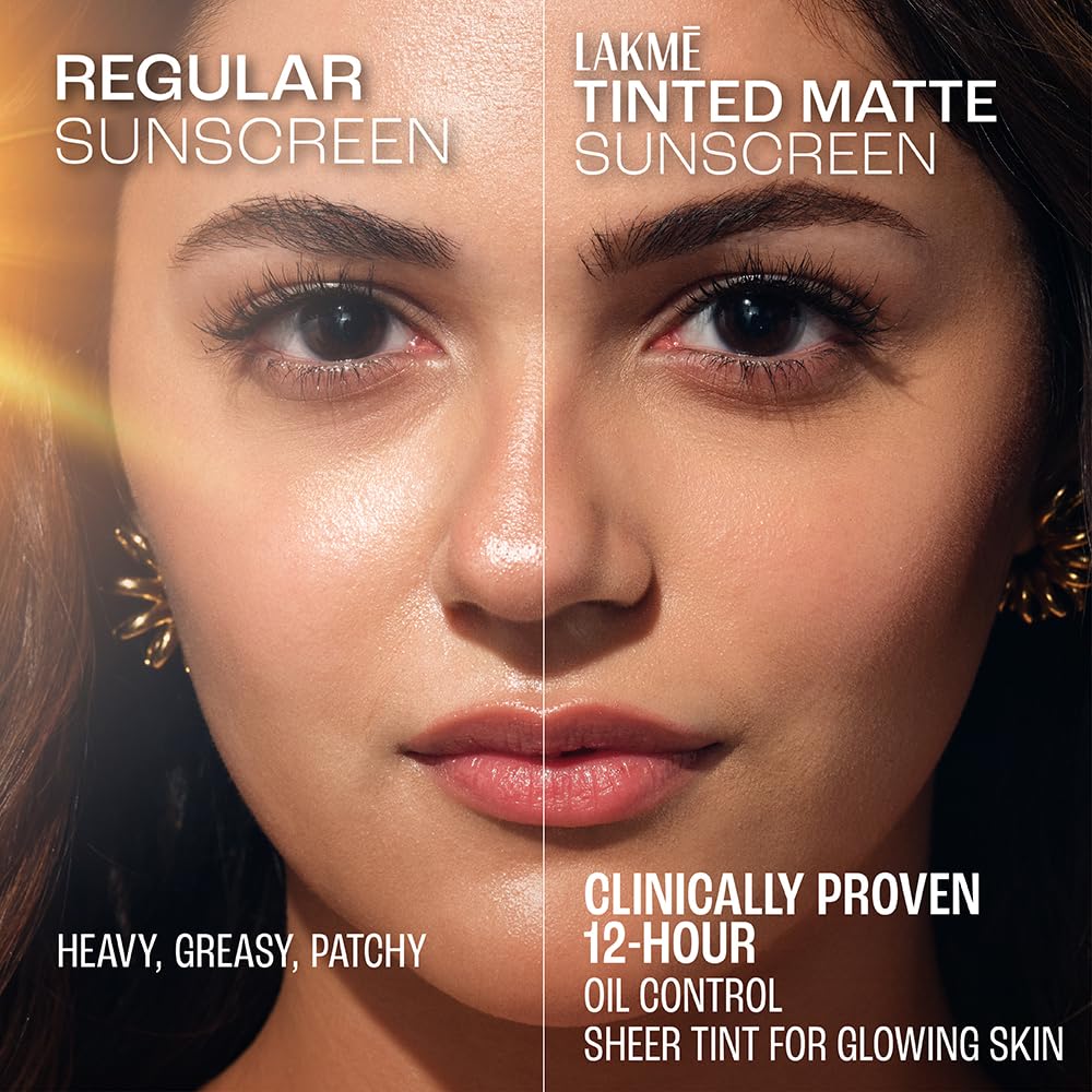 Lakmé Tinted Sunscreen SPF 50 PA++++ | Niacinamide | Even Tone | In-Vivo Tested | No White Cast | Blue Light Shield | 50 ml