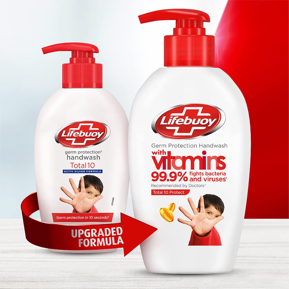 Lifebuoy Total 10 Germ Protection Handwash 190 ml With Refill Pouch 185 ml Free