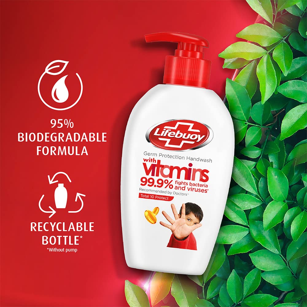 Lifebuoy Total 10 Germ Protection Handwash 190 ml With Refill Pouch 185 ml Free
