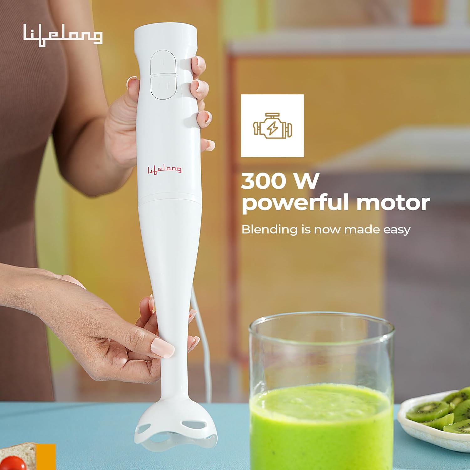Lifelong 300W Electric Hand Blender for Kitchen