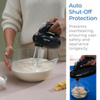 Lifelong Electric Hand Mixer for Baking, Whipping & Kneading | 250 Watt Power Mixer | 5-Speed Control
