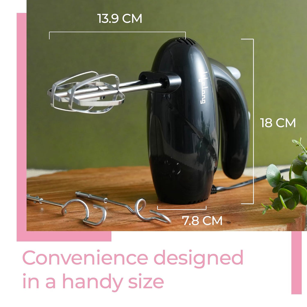 Lifelong Electric Hand Mixer for Baking, Whipping & Kneading | 250 Watt Power Mixer | 5-Speed Control