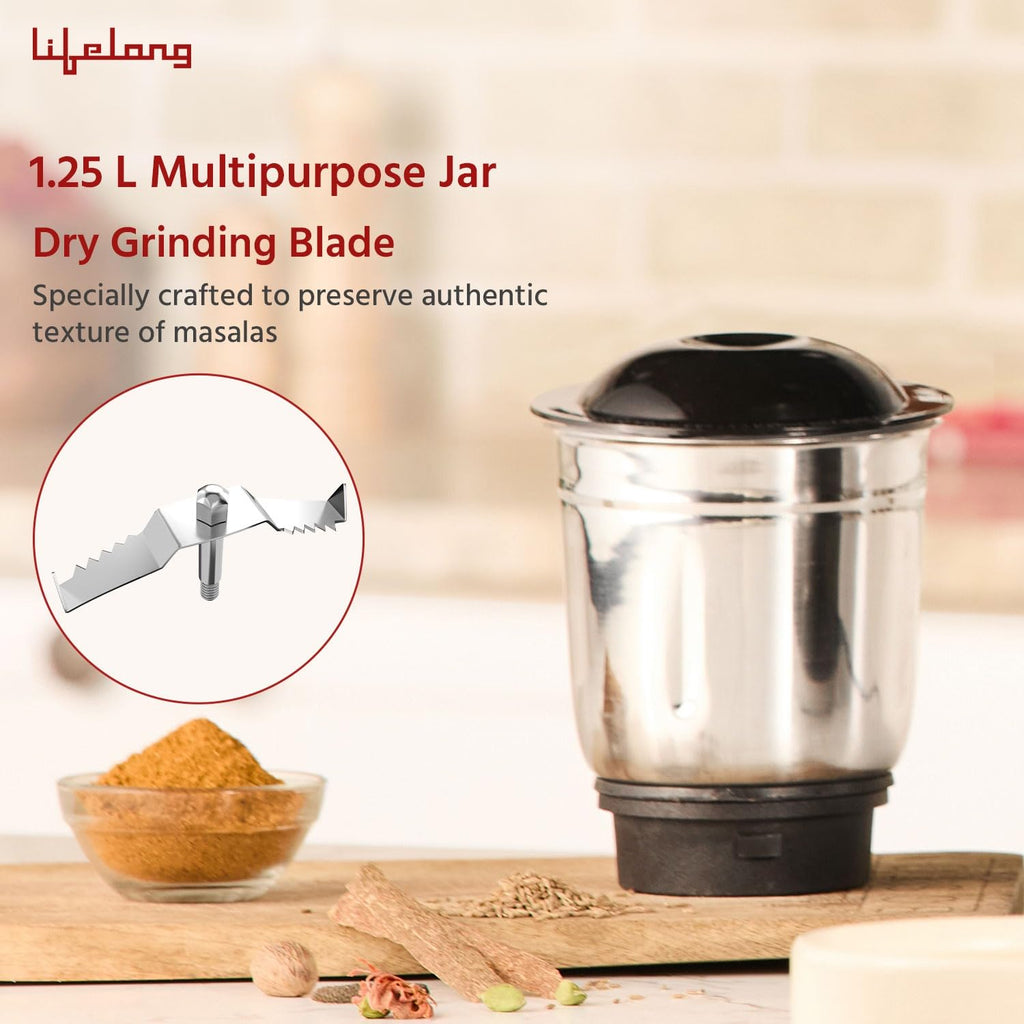 Lifelong LLMG23 Power Pro 500-Watt Mixer Grinder with 3 Jars