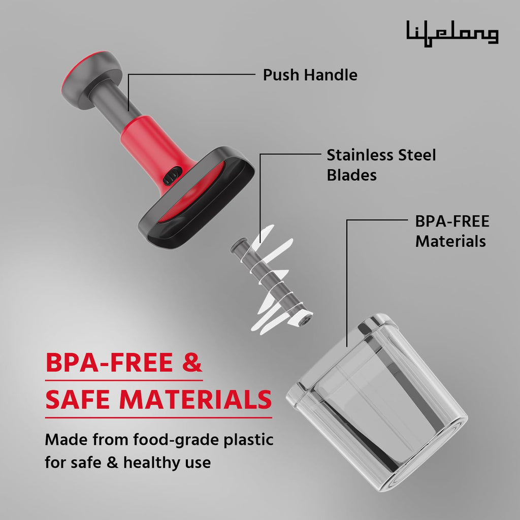 Lifelong Push Chopper 1000ml