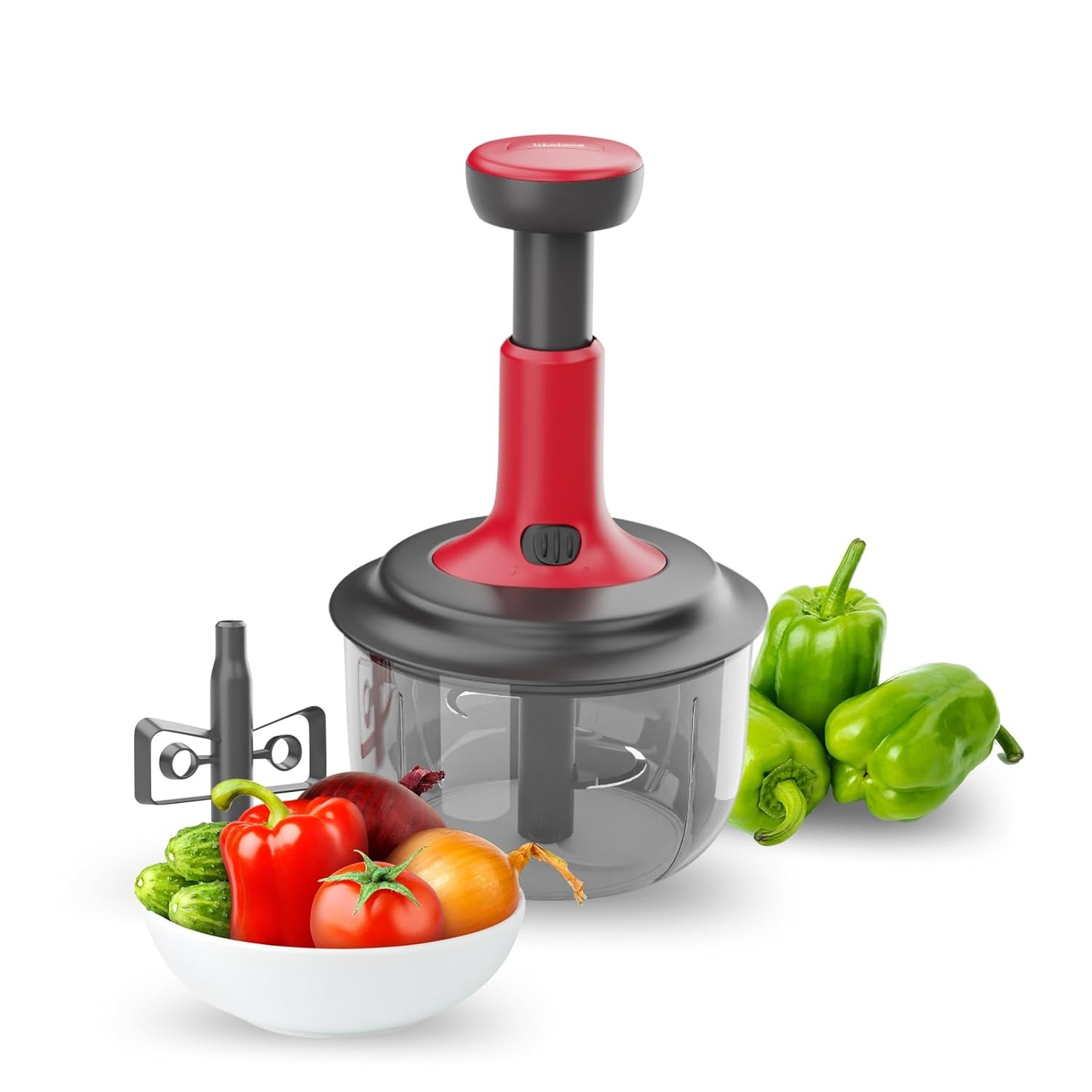 Lifelong Push Chopper 1600ml with Whisker