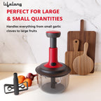 Lifelong Push Chopper 1600ml with Whisker