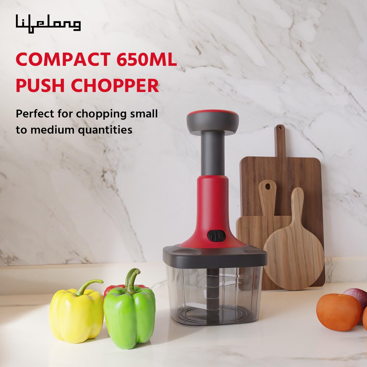 Lifelong Push Chopper 650ml