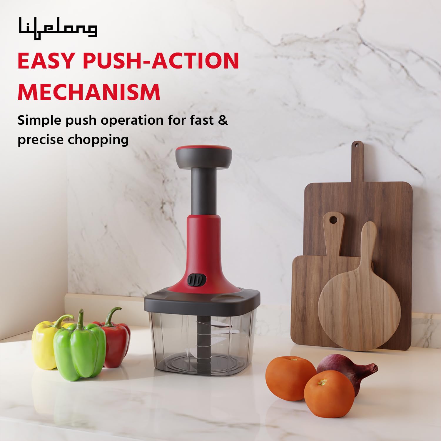 Lifelong Push Chopper 650ml