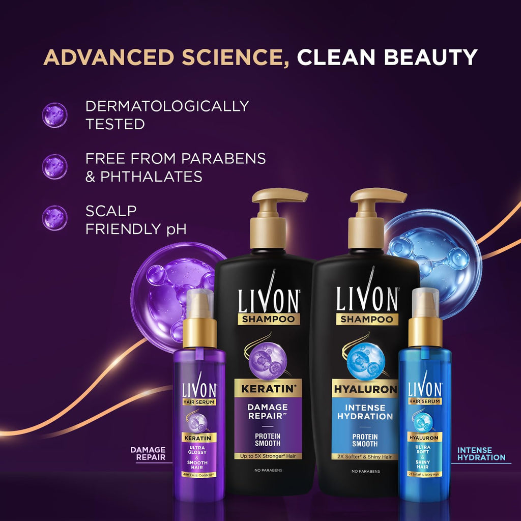 Livon Keratin Hair Serum for Women & Men 48ml