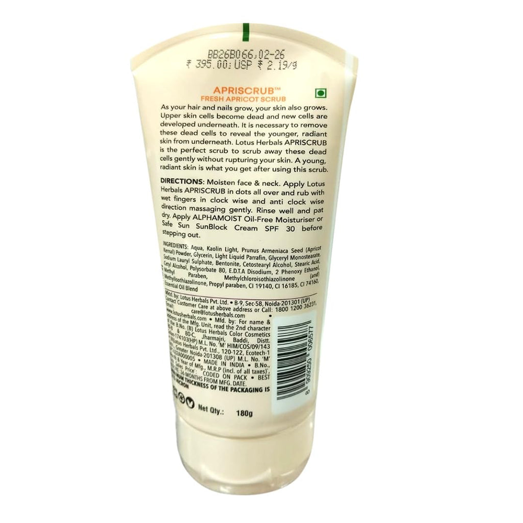 Lotus Herbals Fresh Apriscot Scrub 180ML