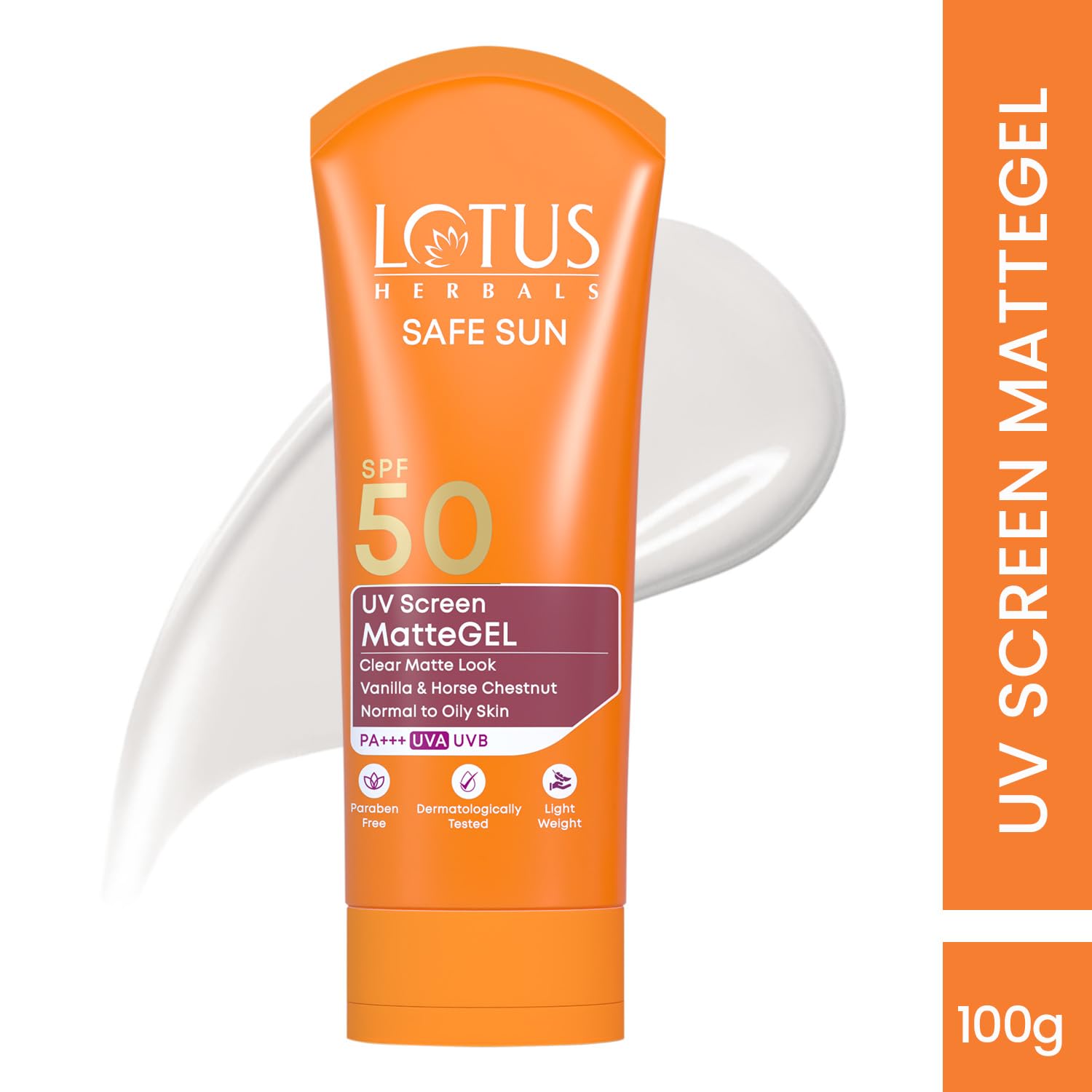 Lotus Herbals Safe Sun UV Screen Matte Gel Sunscreen SPF 50 PA+++ 100g