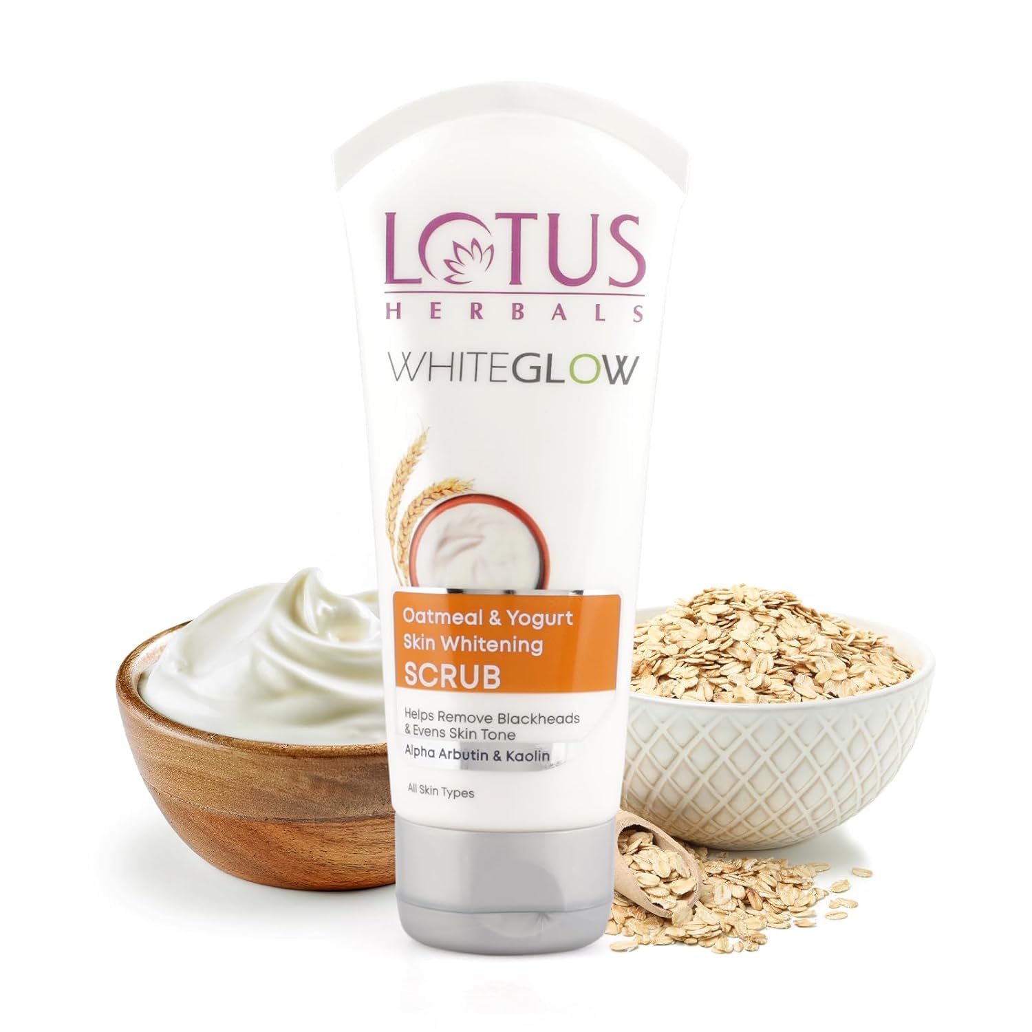 Lotus Herbals WhiteGlow Skin Brightening Oatmeal & Yogurt Scrub 150g