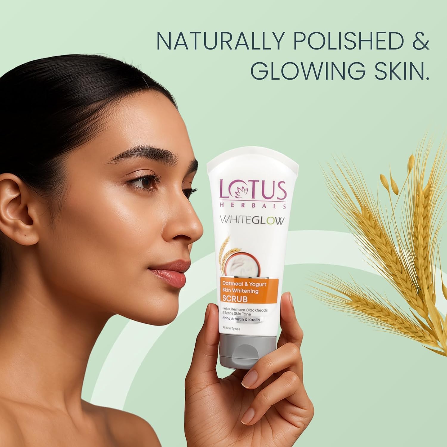 Lotus Herbals WhiteGlow Skin Brightening Oatmeal & Yogurt Scrub 150g