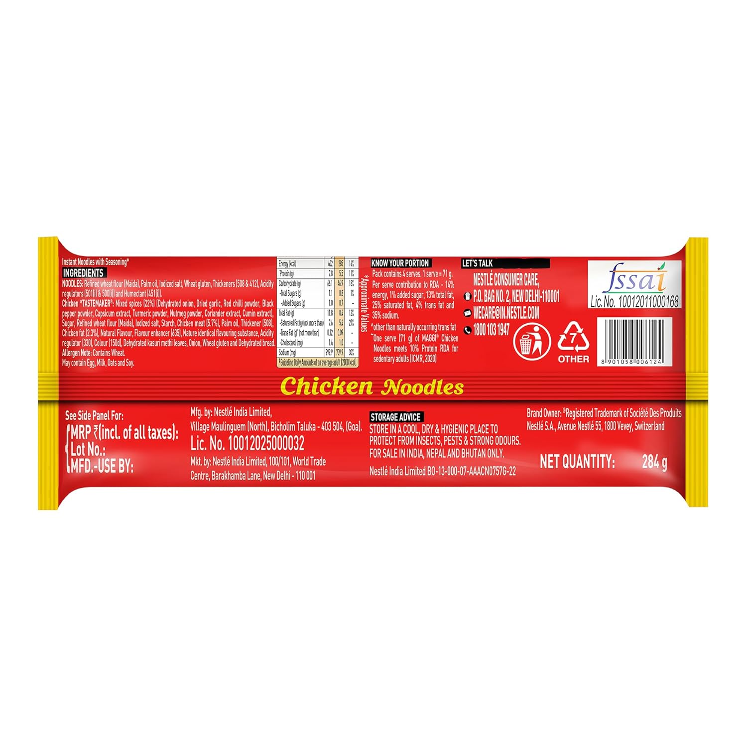 MAGGI 2-Minute Chicken Instant Noodles, 284g