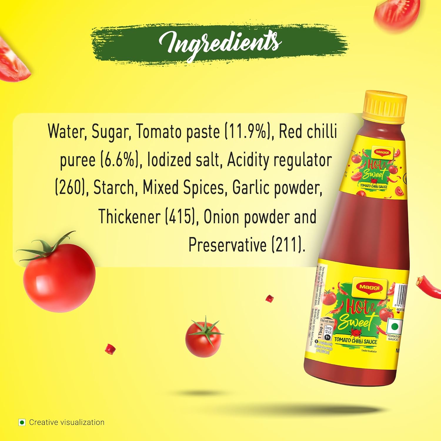 MAGGI Hot & Sweet Tomato Chilli Sauce, Blend of Tomatoes & Chillies, 1kg