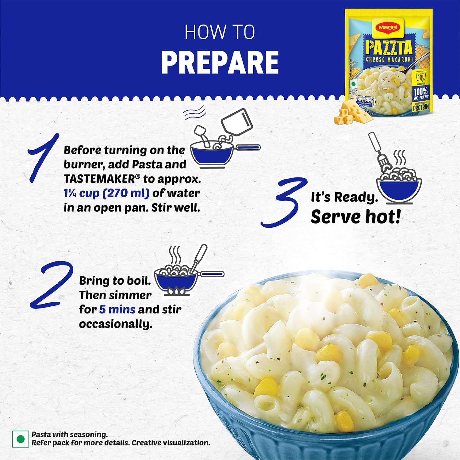 MAGGI PAZZTA Cheese Macaroni, Instant Pasta, 75g