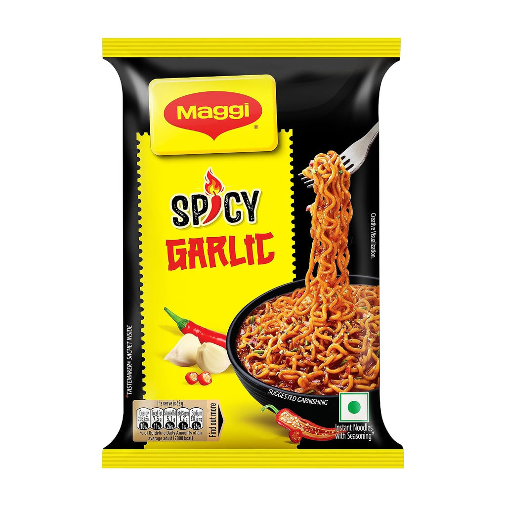 MAGGI Spicy Garlic Noodles, Fiery & Garlic Twist, 62g Pack
