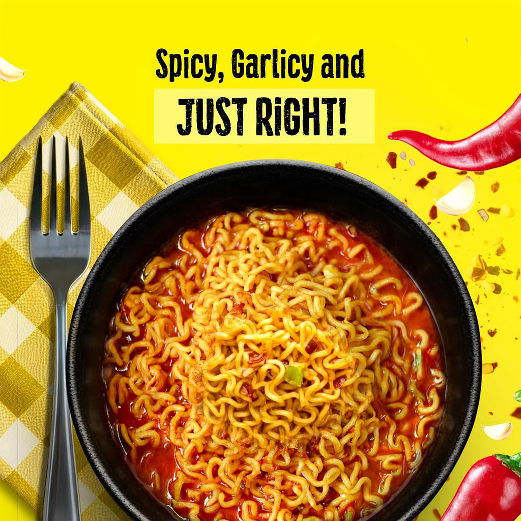 MAGGI Spicy Garlic Noodles, Fiery & Garlic Twist, 62g Pack