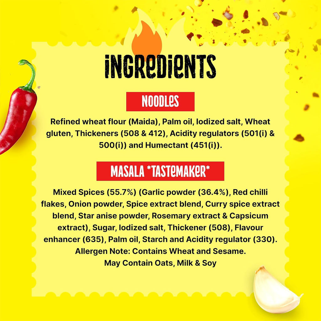 MAGGI Spicy Garlic Noodles, Fiery & Garlic Twist, 62g Pack