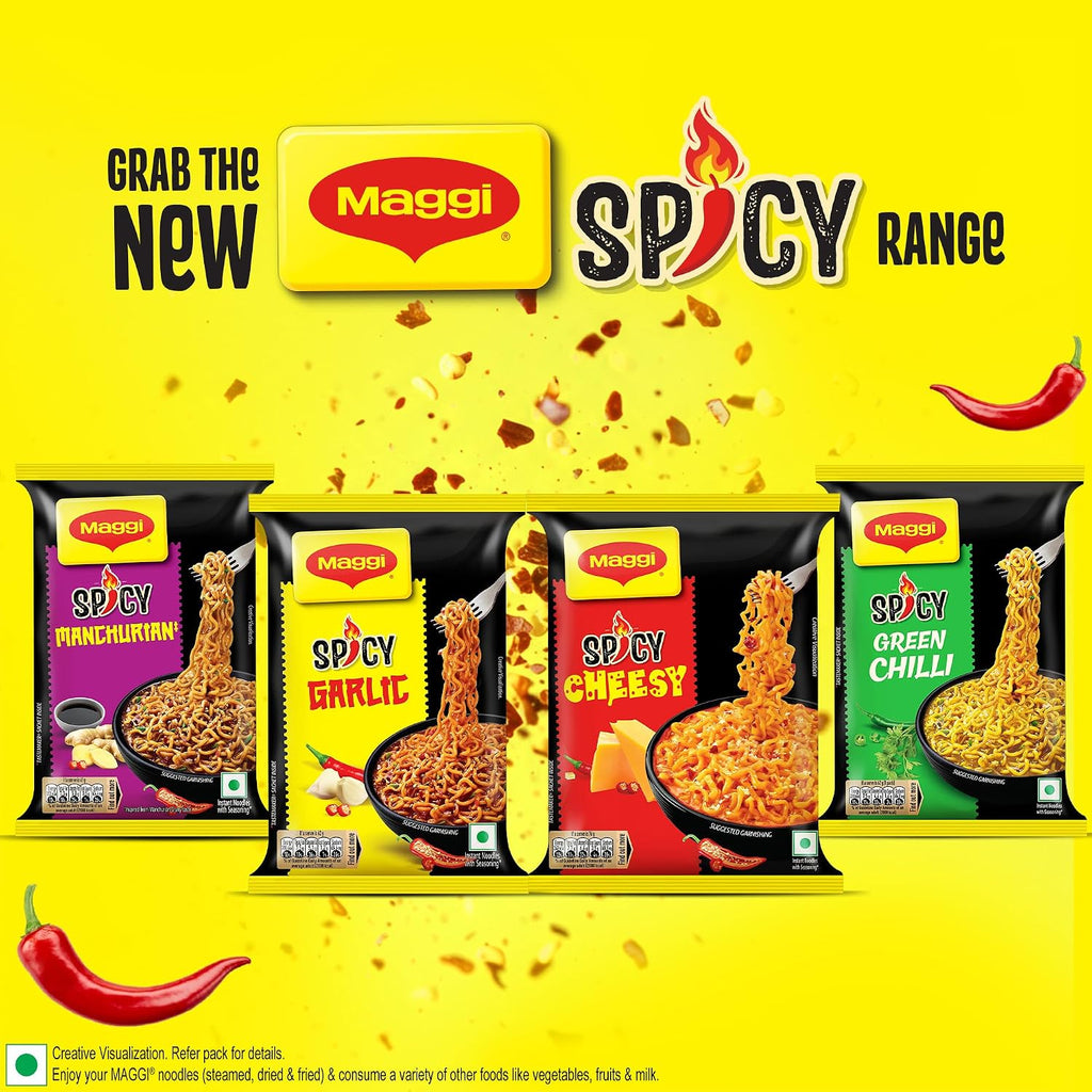 MAGGI Spicy Garlic Noodles, Fiery & Garlic Twist, 62g Pack