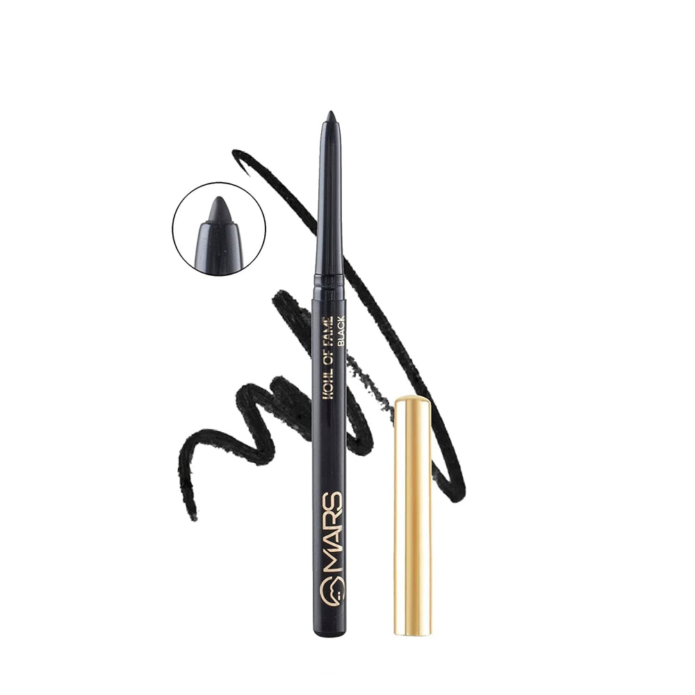 MARS Kohl of Fame Up to 12 Hours Stay Retractable KajalLong Lasting (0.35g) (Black)