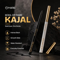 MARS Kohl of Fame Up to 12 Hours Stay Retractable KajalLong Lasting (0.35g) (Black)