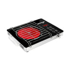 MILTON Classic 2200 Watt Infrared Cooktop with Crystal Glass & Touch Panel | 4 Pre set cooking Modes | Stir-fry | BBQ | Hot Pot | Steam | 60°C to 600°C | Digital time & Watt display - Classic SIlver