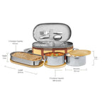 MILTON Corporate Lunch Stainless Steel Containers Set of 3, Yellow