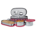 MILTON Corporate Lunch Stainless Steel Containers, Set of 3 Maroon