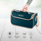MILTON Lush Lunch Box I 1 Stainless Steel Container + 2 Microwave Safe (Blue)