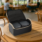 MILTON Lush Lunch Box I 1 Stainless Steel Container + 2 Microwave Safe (Black)