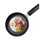 MILTON Pro cook Granito Non Induction Fry Pan, 14 cm, Burgundy, Flame Safe, Dishwasher Safe, Food Grade, Metal Spoon Friendly, Non - Stick, Bakelite Handle, 2 Years Warranty