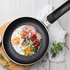 MILTON Pro cook Granito Non Induction Fry Pan, 16 cm, Burgundy, Flame Safe, Dishwasher Safe, Food Grade, Metal Spoon Friendly, Non - Stick, Bakelite Handle, 2 Years Warranty