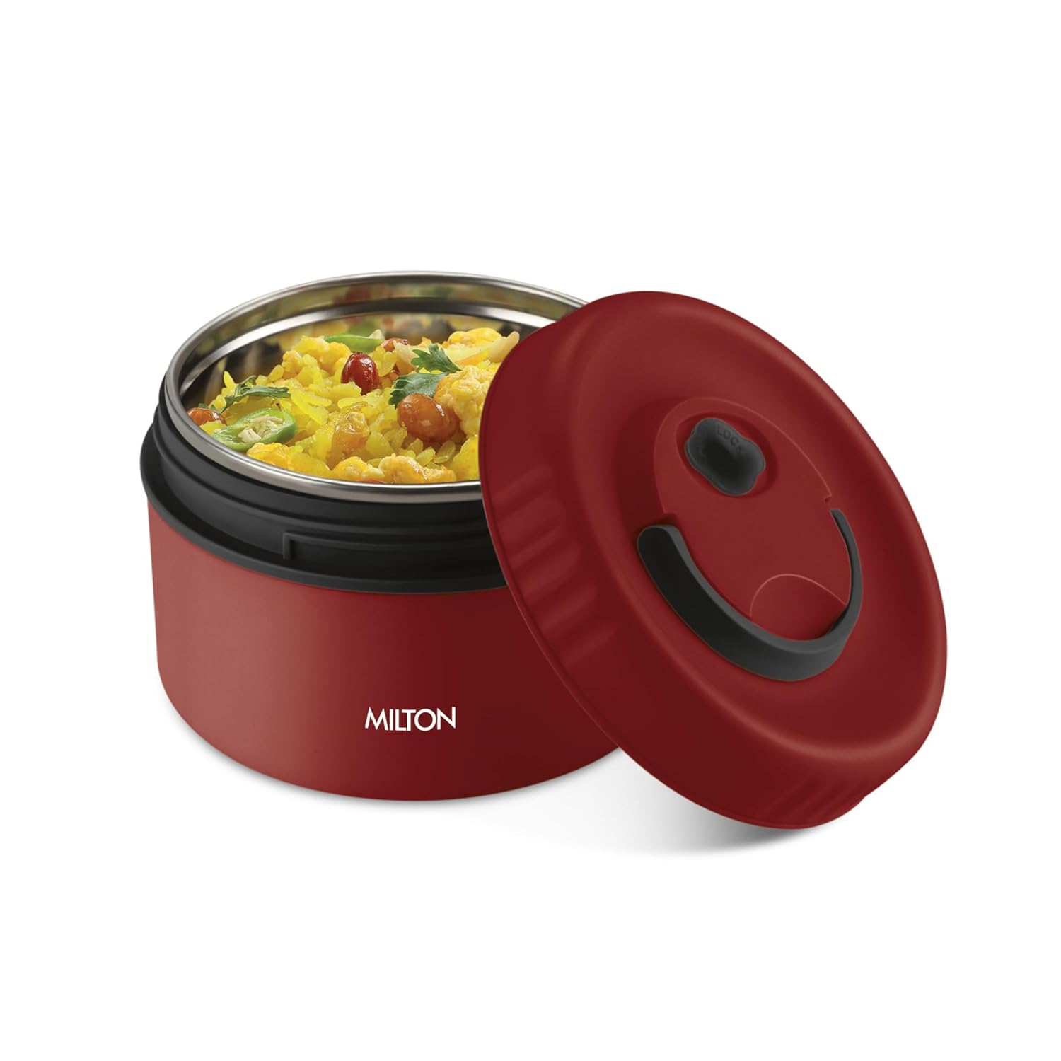 MILTON Snack Box Big I Inner Steel, PU Insulated 510 ml (Maroon)