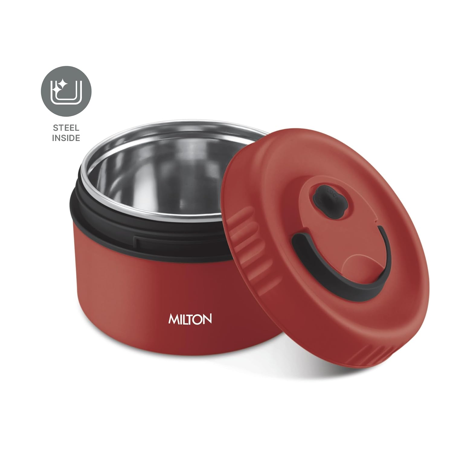 MILTON Snack Box Big I Inner Steel, PU Insulated 510 ml (Maroon)