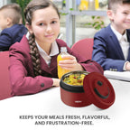 MILTON Snack Box Big I Inner Steel, PU Insulated 510 ml (Maroon)