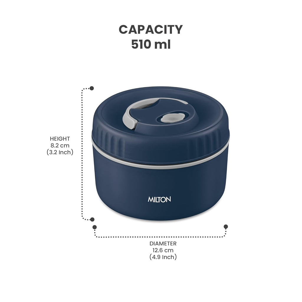 MILTON Snack Box Big I Inner Steel, PU Insulated 510 ml (Blue)