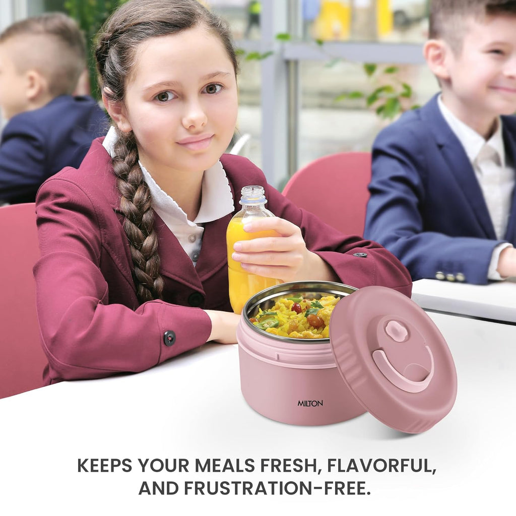 MILTON Snack Box Big I Inner Steel, PU Insulated 510 ml (Pink)