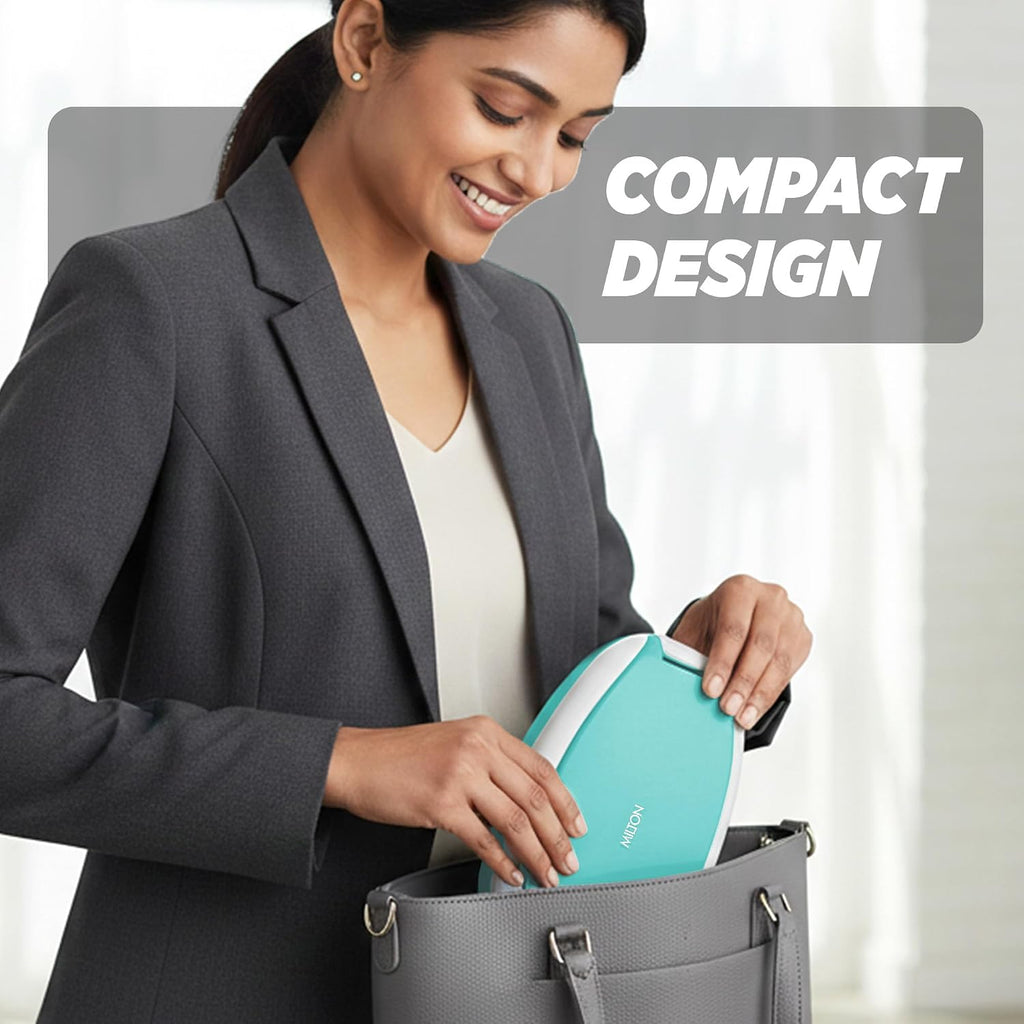 MILTON Swiftron Portable Electric Lunch Box I 2x260 ml Stainless Steel Containers