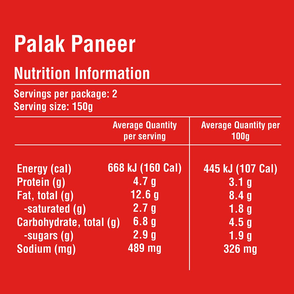 MTR Minute Meals Palak Paneer 300g